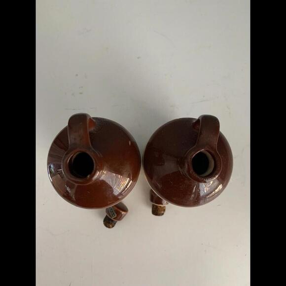 Vintage Relco Blue Rooster Oil Vinegar Cruet Brown Jug Country Kitchen Japan - Picture 7 of 11